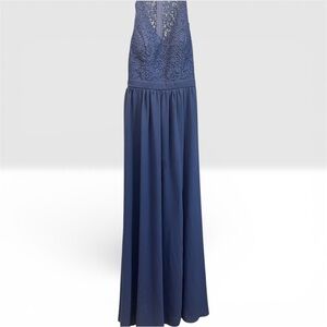 Jodi Kristopher Navy Blue Maxi Skirt, size 7